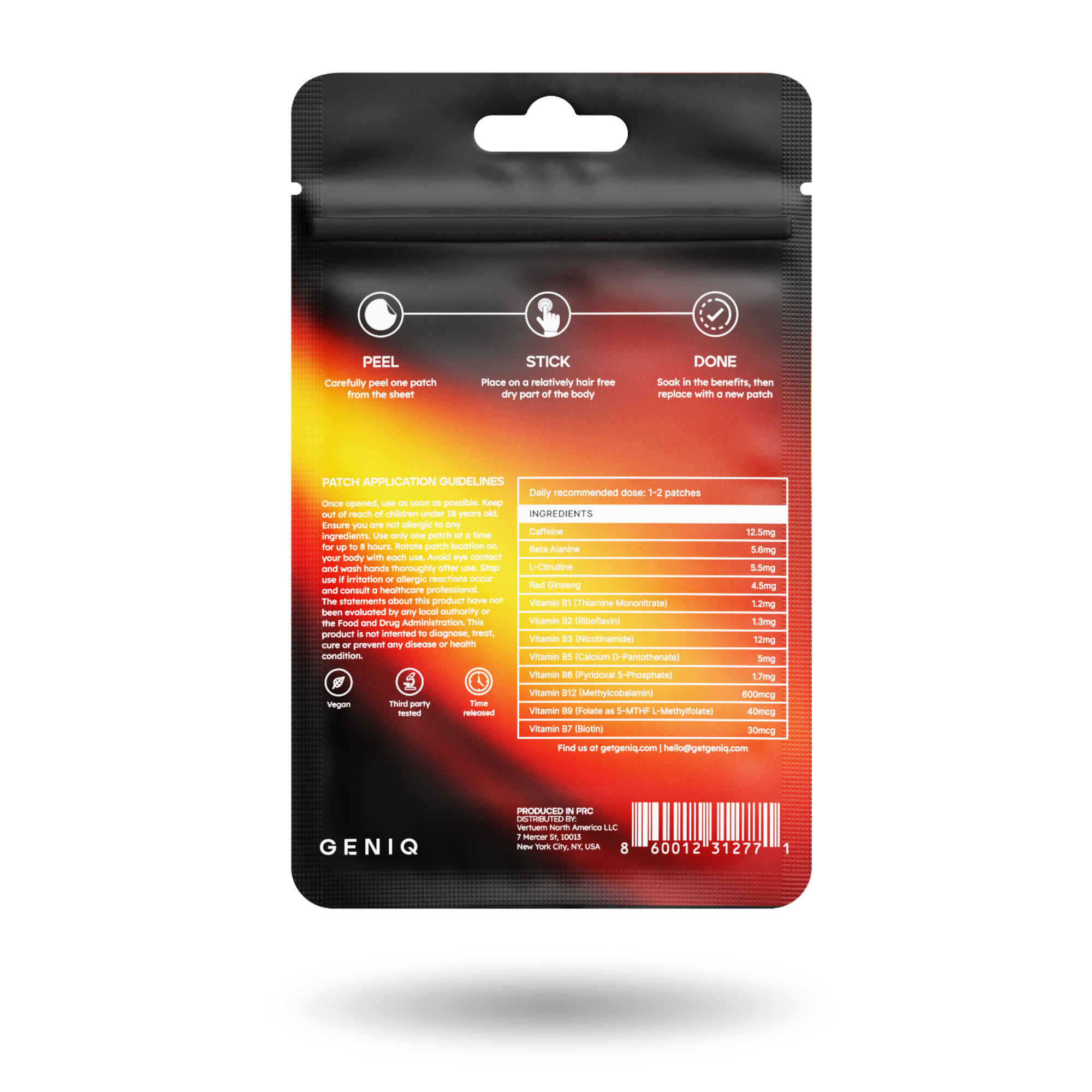 ENERGY + FOCUS PATCHES