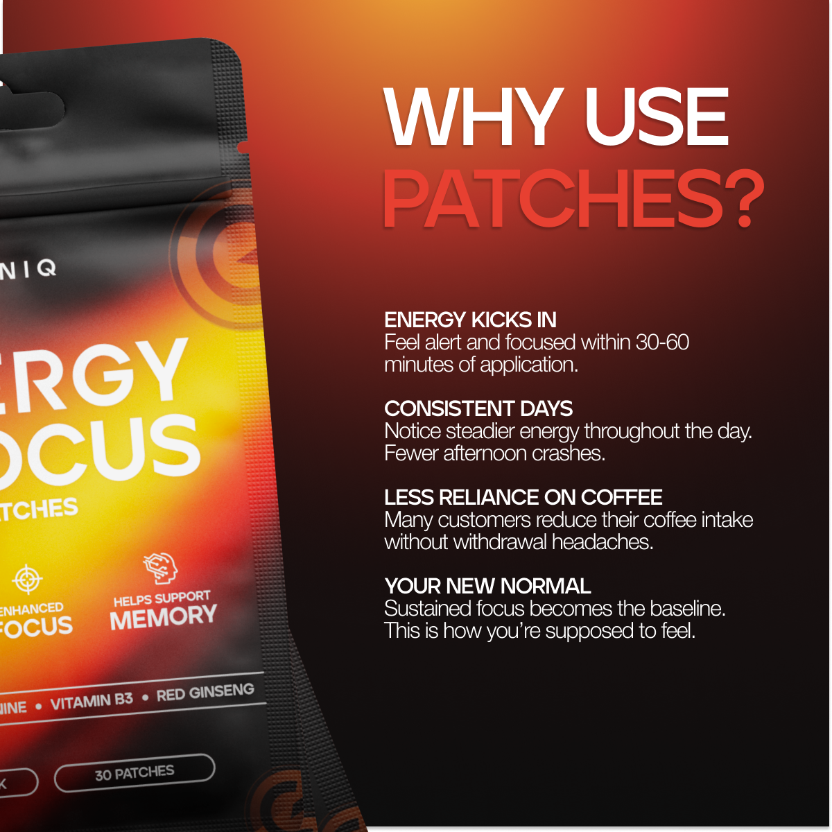 ENERGY + FOCUS PATCHES