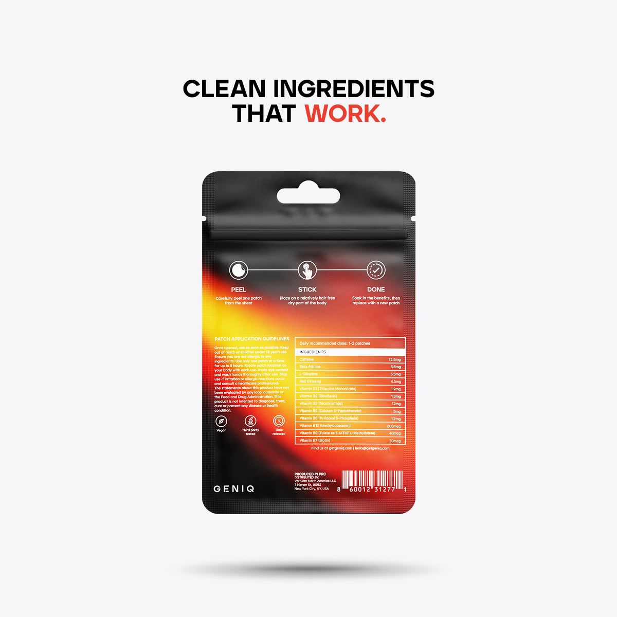 ENERGY + FOCUS PATCHES